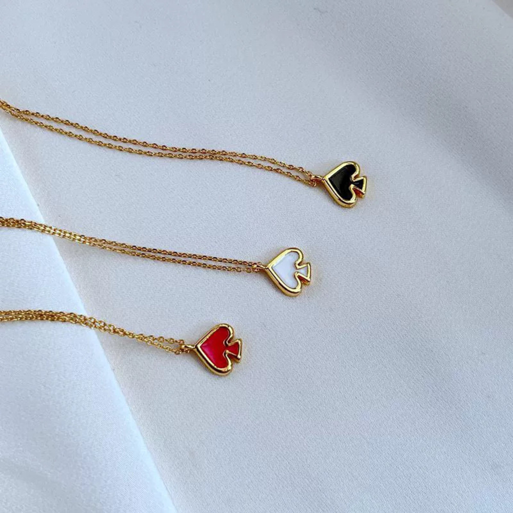 Kendra Scott Enamel Inlay Spade Metal Necklace